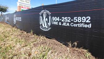 D & J Erosion Control Specialists equipment on site